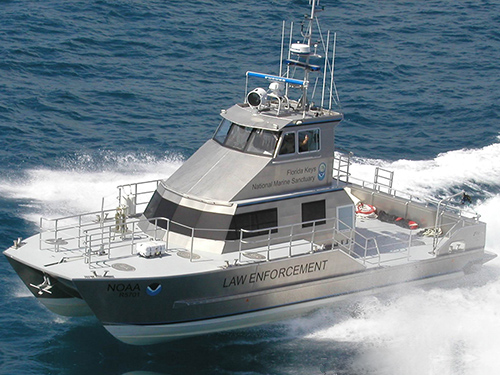 Florida Keys National Marine Sanctuary Enforcement Boat.